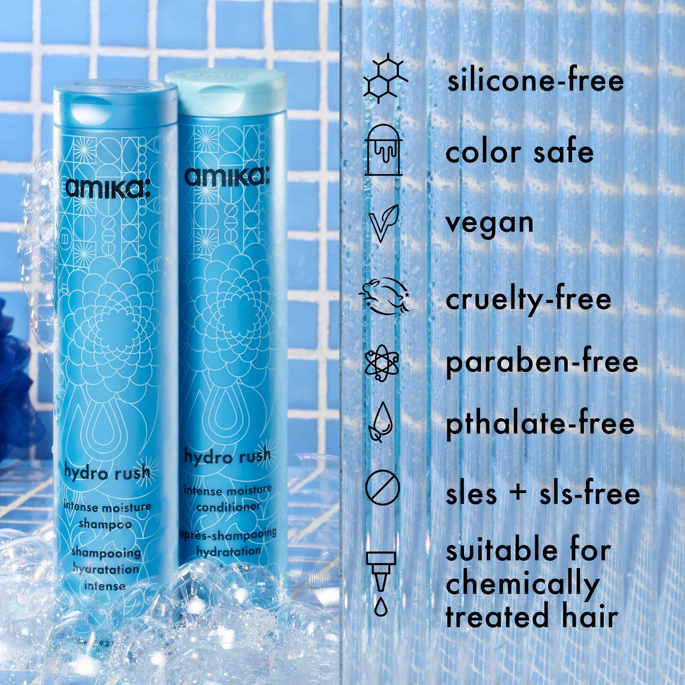 Amika Hydro Rush
Intense Moisture Shampoo (33.8 Oz.)