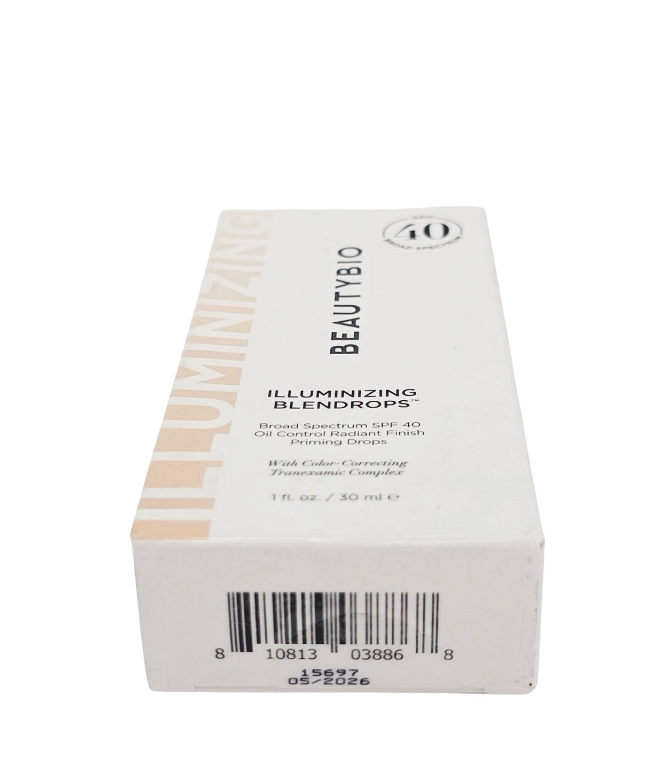 BeautyBio BLENDROPS. Broad Spectrum SPF 40 Oil-Control Priming Drops With Color-Correcting Tranexamic Complex (new in box 1Oz.)