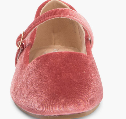 Mary Jane Ballet Flats Mauve/Velvet