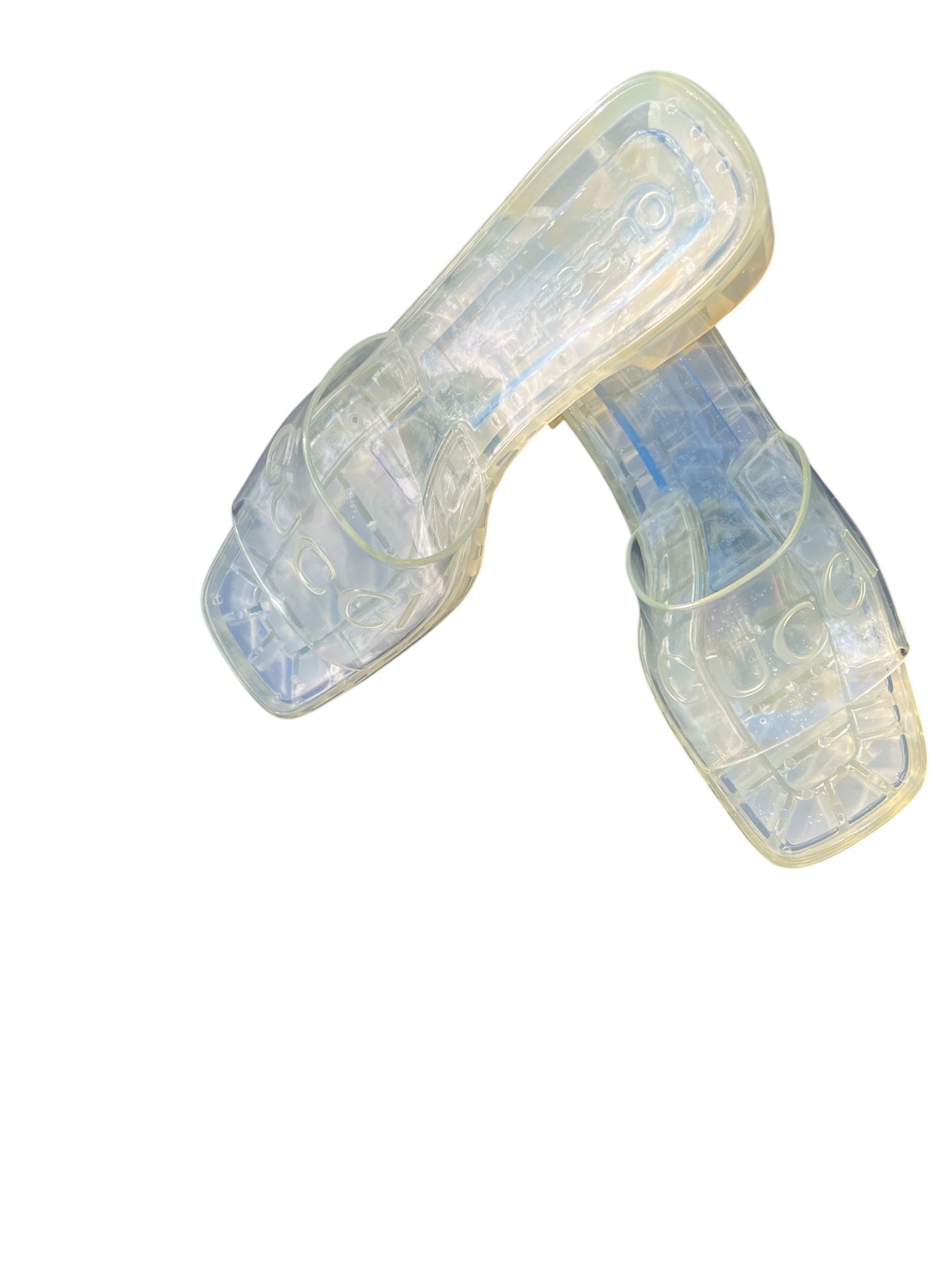 GUCCI slide platform sandal clear size 8