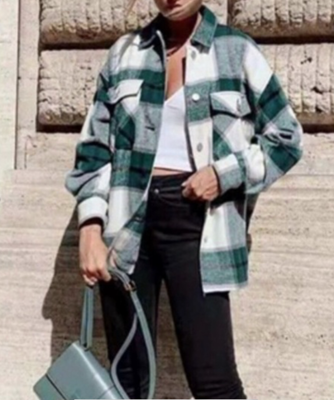 Boyfriend Plaid flannel Trucker shirt jacket