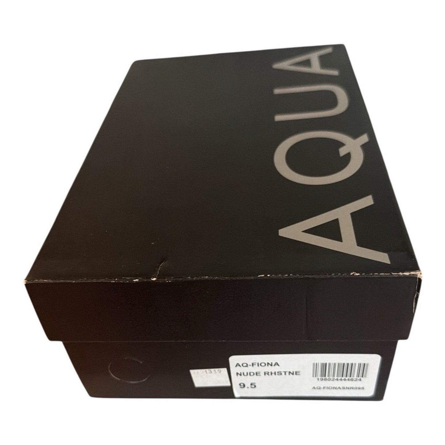 Aqua Fiona Nude Rhinestone Strappy Heels Size 9.5