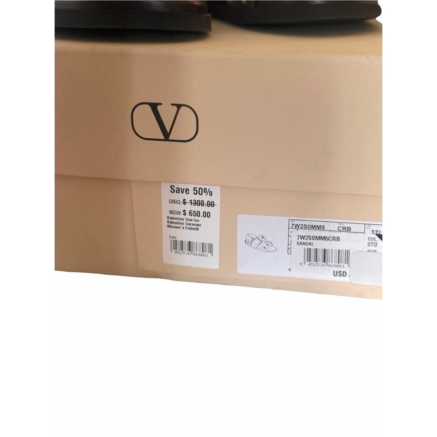 Valentino Garavani Nellcôte 20 Brown Studded Suede Sandals 37.5 NIB