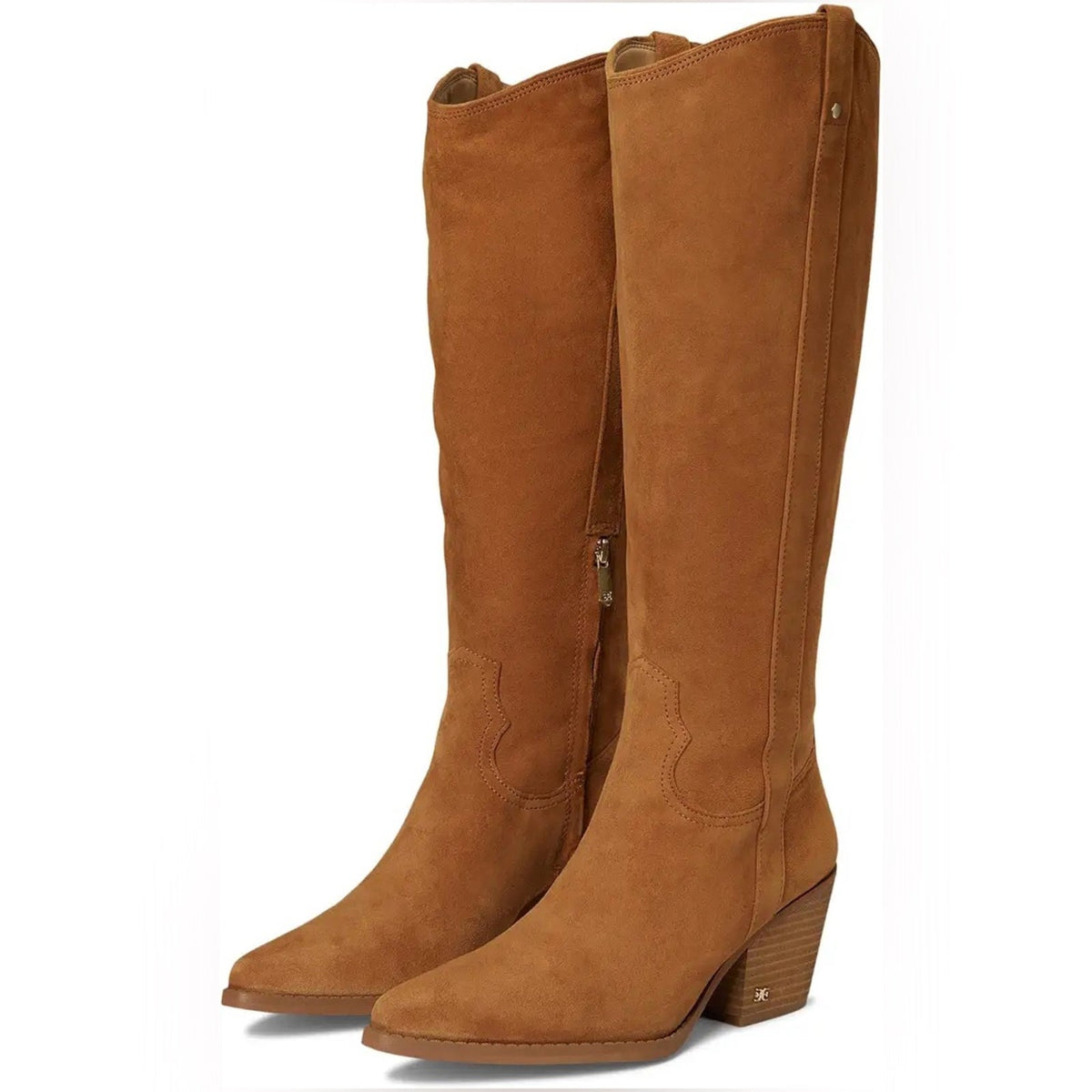 Sam Edelman Women’s Wyatt Brown Suede Wide Calf Knee High Western Boots 6.5 NIB