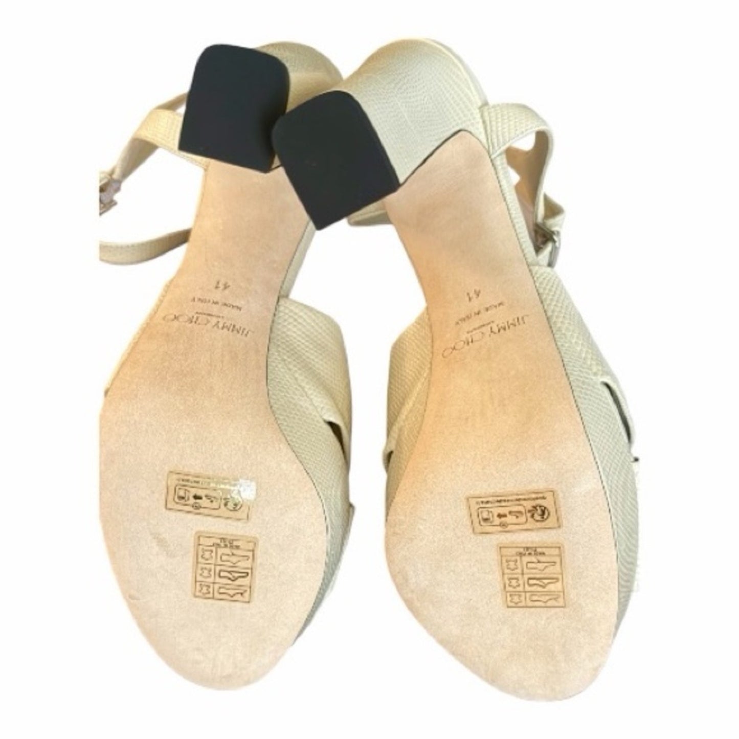 JIMMY CHOO Heloise 120 bow-embellished  leather platform sandals NWB Size 11