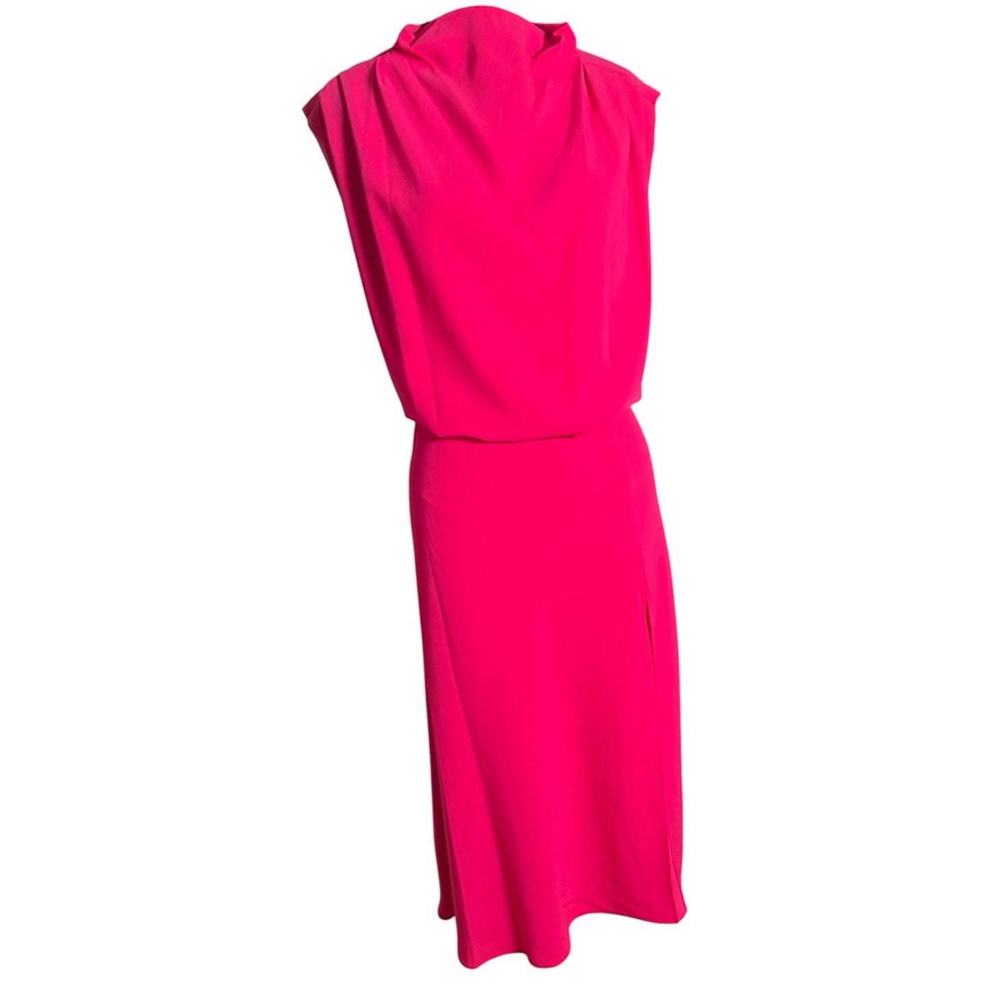 Amanda Uprichard Franny Hot Pink Midi Dress NWT XL Wedding Guest Cocktail