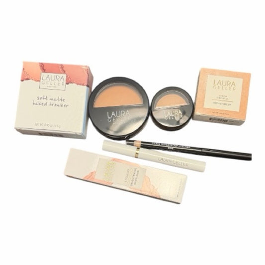 Laura Geller Makeup Bundle Bronzer Fair Highlighter French Toast + Bright Eyes