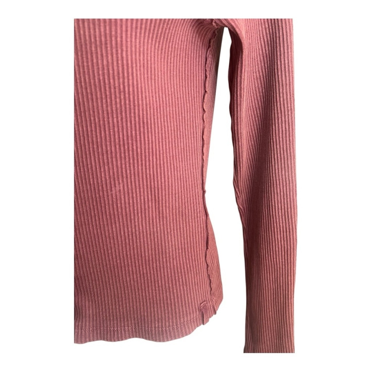 Free People Ribbed Mauve Button-Up Sweater Women's Large NWT