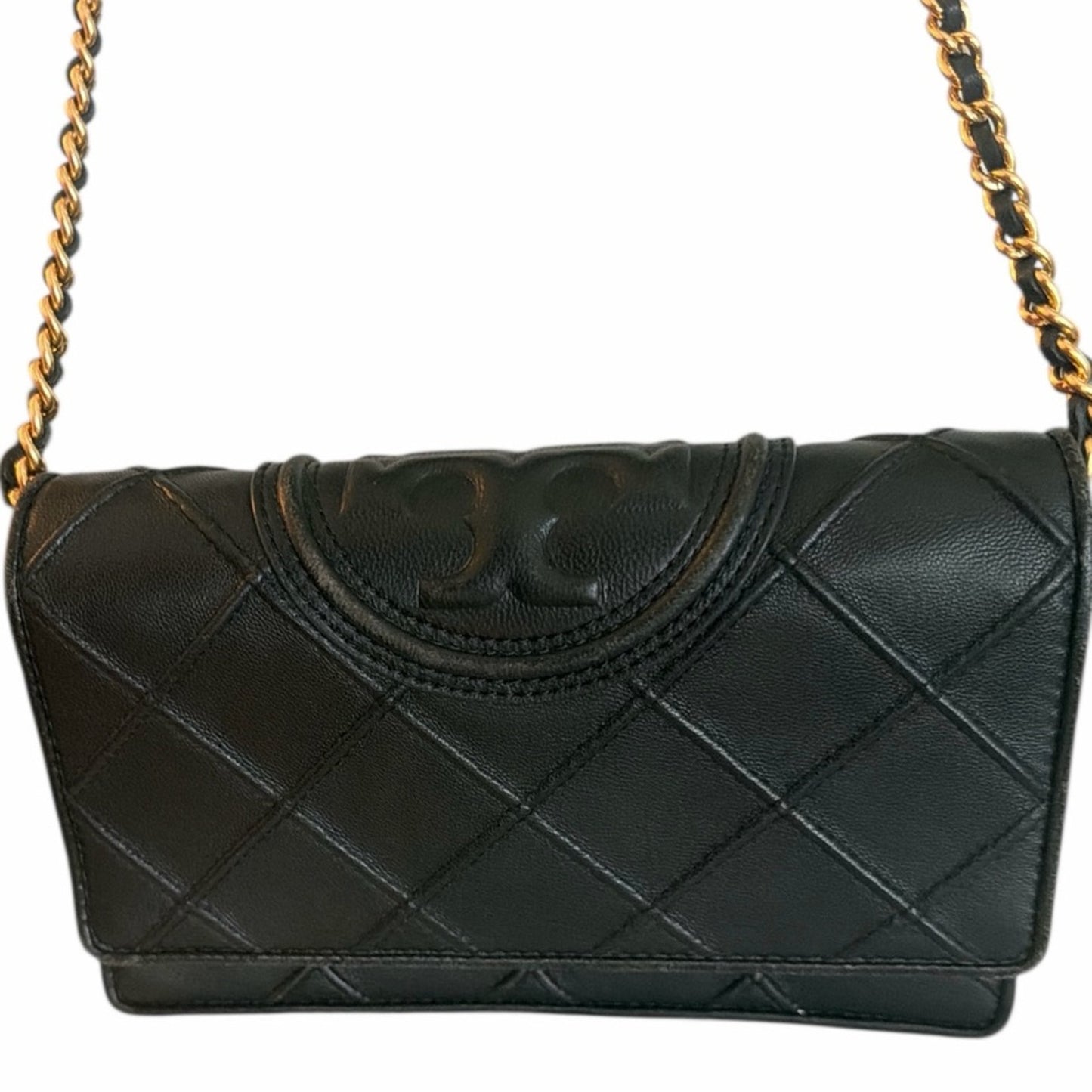 Tory Burch Fleming Soft Chain Wallet Crossbody - Black