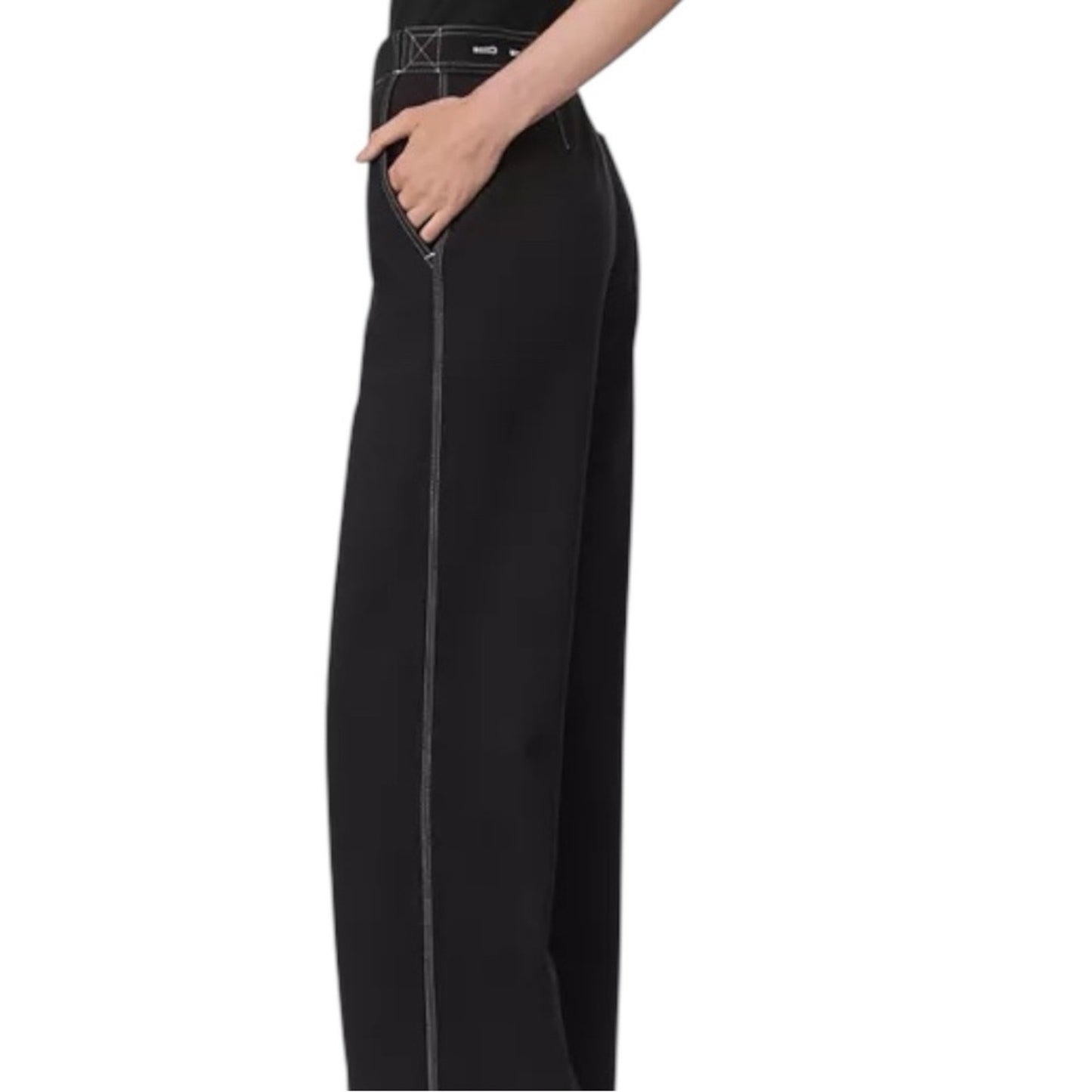 Rag & bone NWT Irina Contrast-Stitch
Straight-Leg Mid-Rise pants Size 8