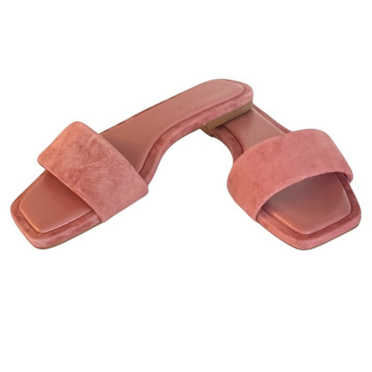 Steve Madden Lumina Dusty Rose Pink Suede Slide Sandals Size 8 NIB