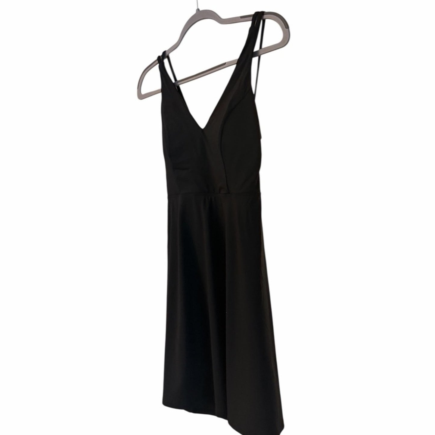 Halara WADRESS Black Strappy Skater Back Fit & Flare Dress Size M Balletcore NWT