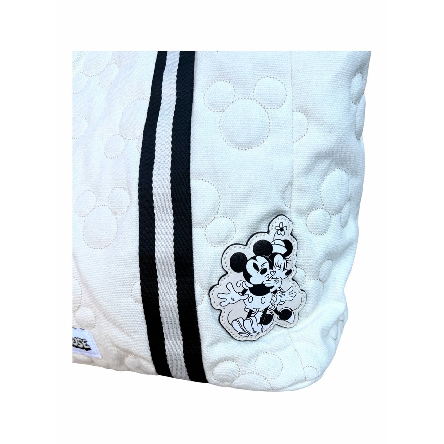 Disney x Skinnydip London Mickey Mouse Quilted Ecru Canvas Tote Bag NWT