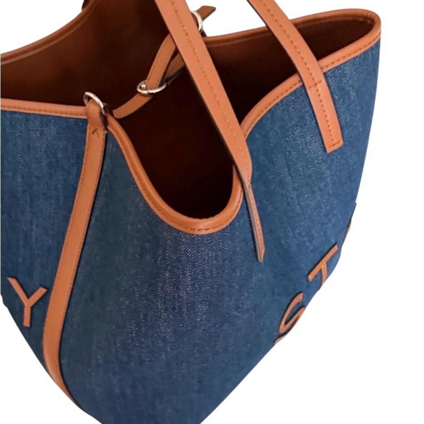 NWT Stella McCartney Logo Denim Shopper Tote | Scandi Girl Coastal Chic