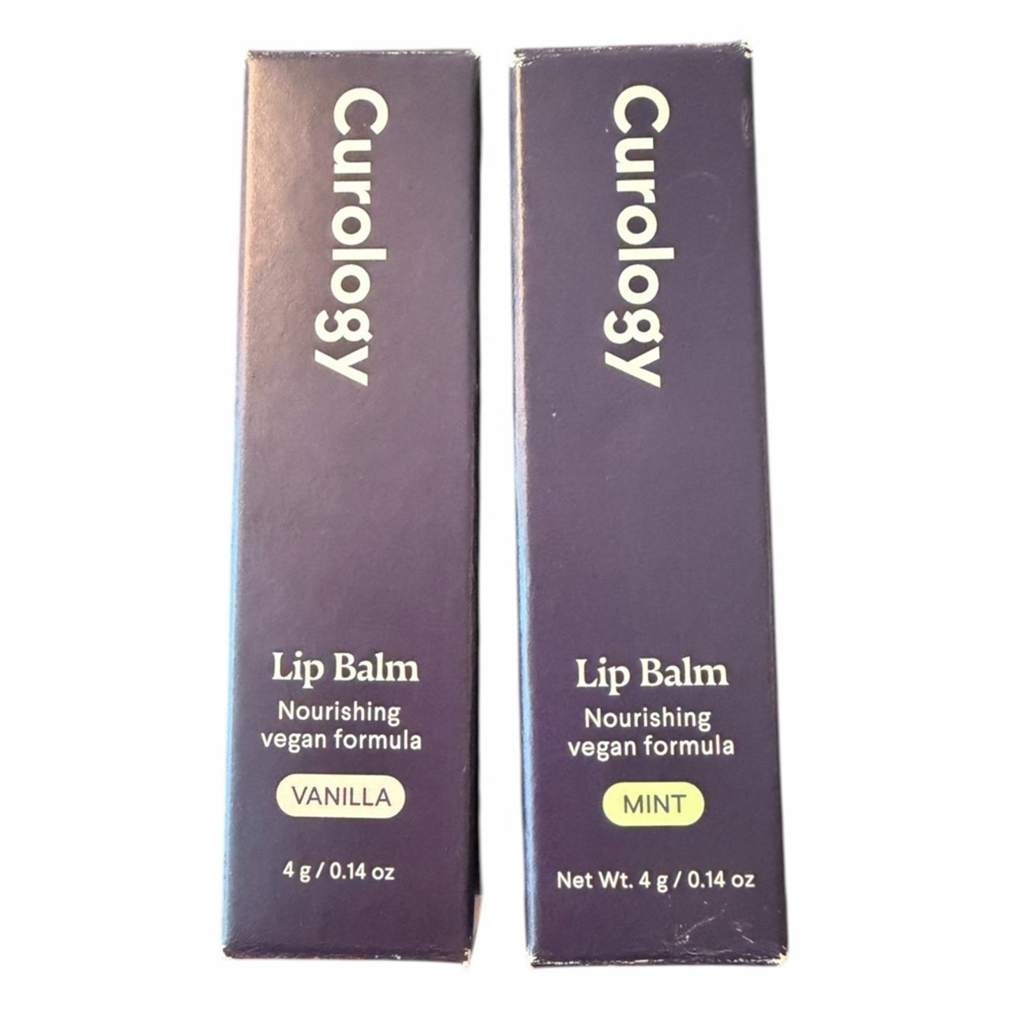 Curology Lip Balm Duo Vanilla Plus Mint Set Vegan Hydrating Skincare NEW