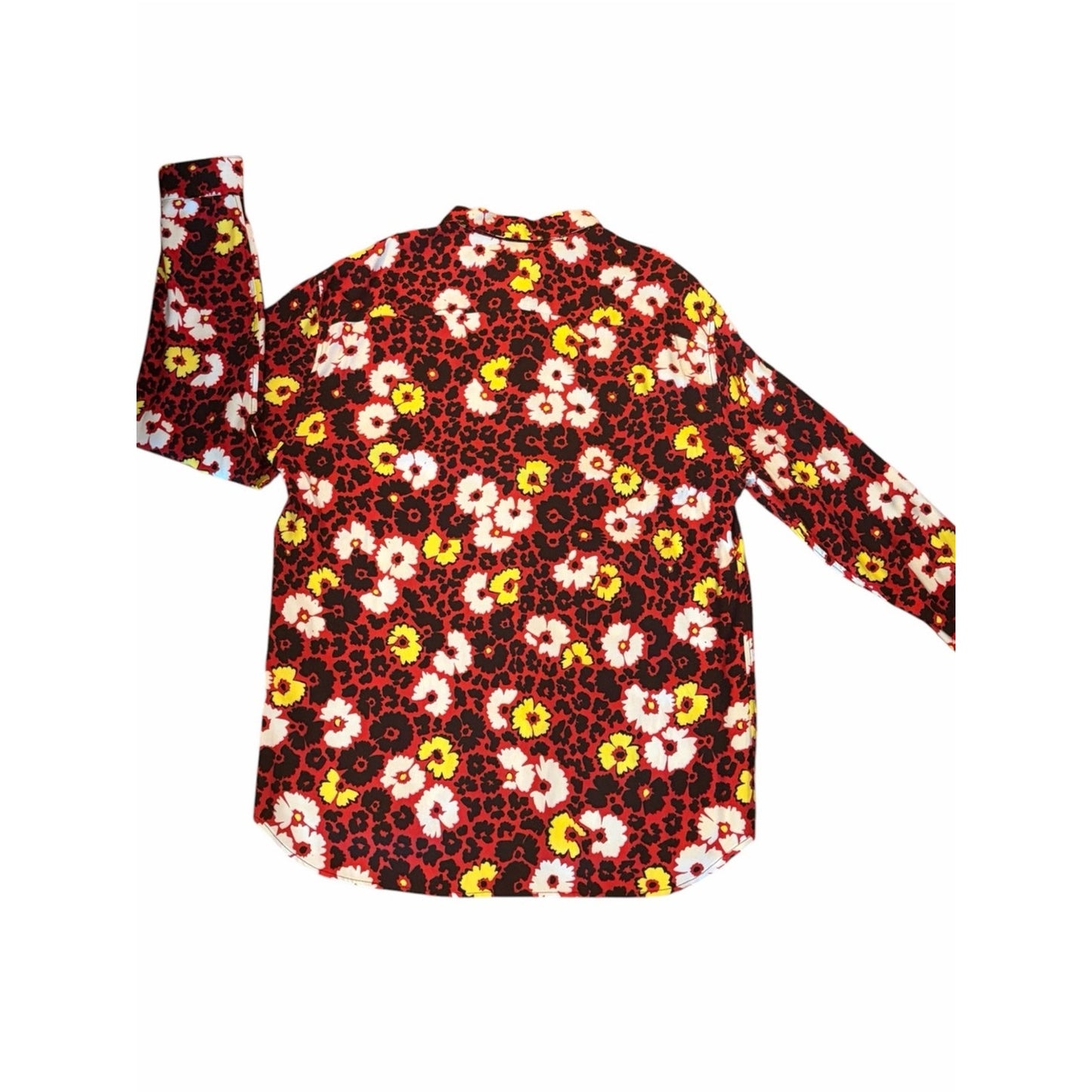 The Kooples Men’s M Animal Print Floral Button Down Shirt Slim Fit Unisex NWT