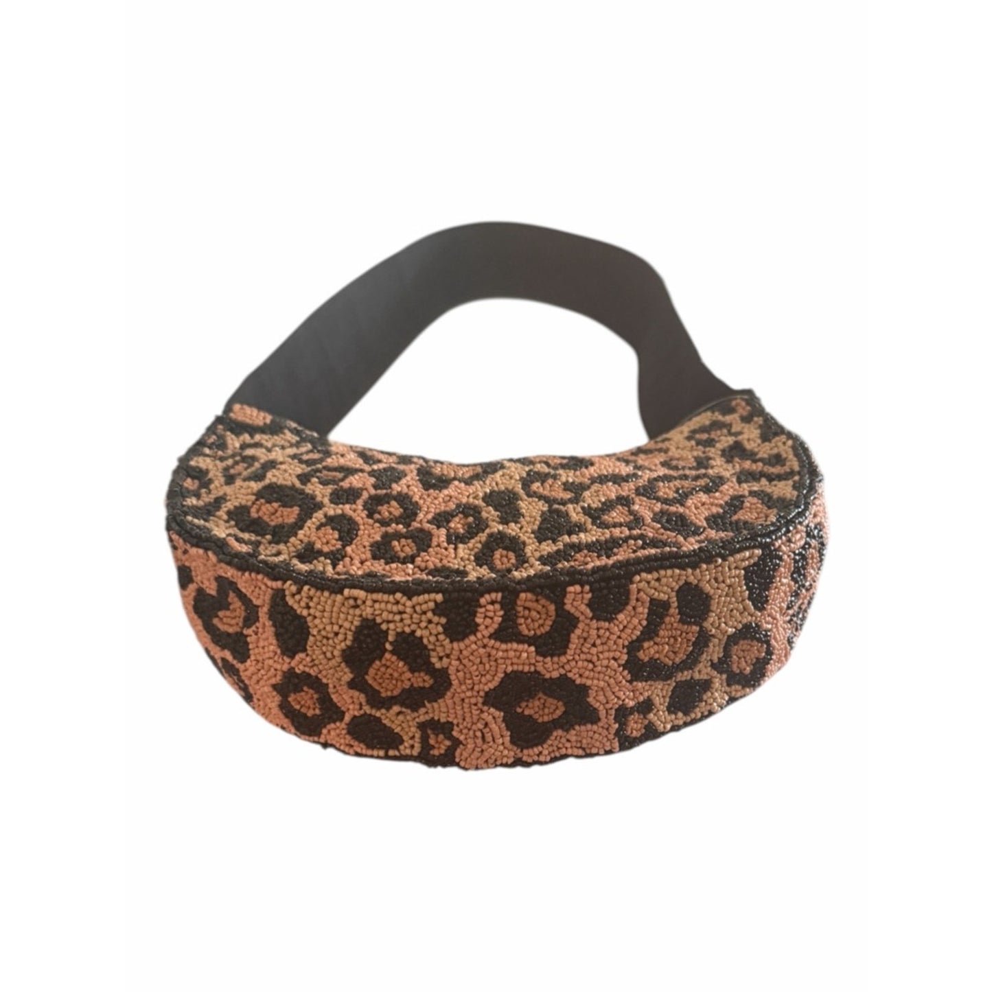 Leopard Beaded Shoulder Bag Y2K Mini Hobo 9x6x3 NWT