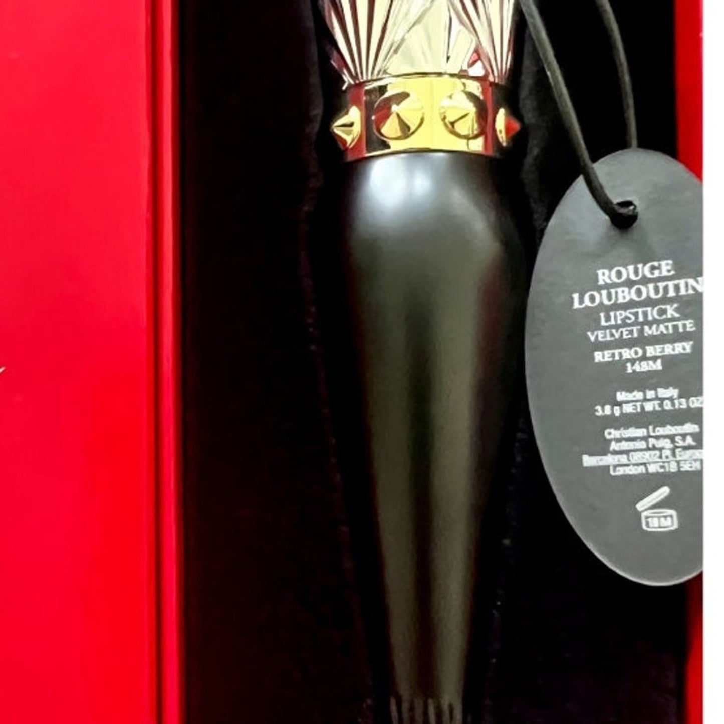 Christian Louboutin Limited Edition Refillable Lipstick Case and Lipstick Matte Retro Berry #148M