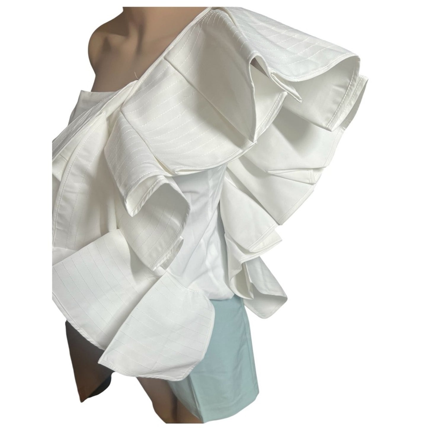 Revolve Ruffled One-Shoulder Top by Style Keepers City Ruffle Top Sz Small