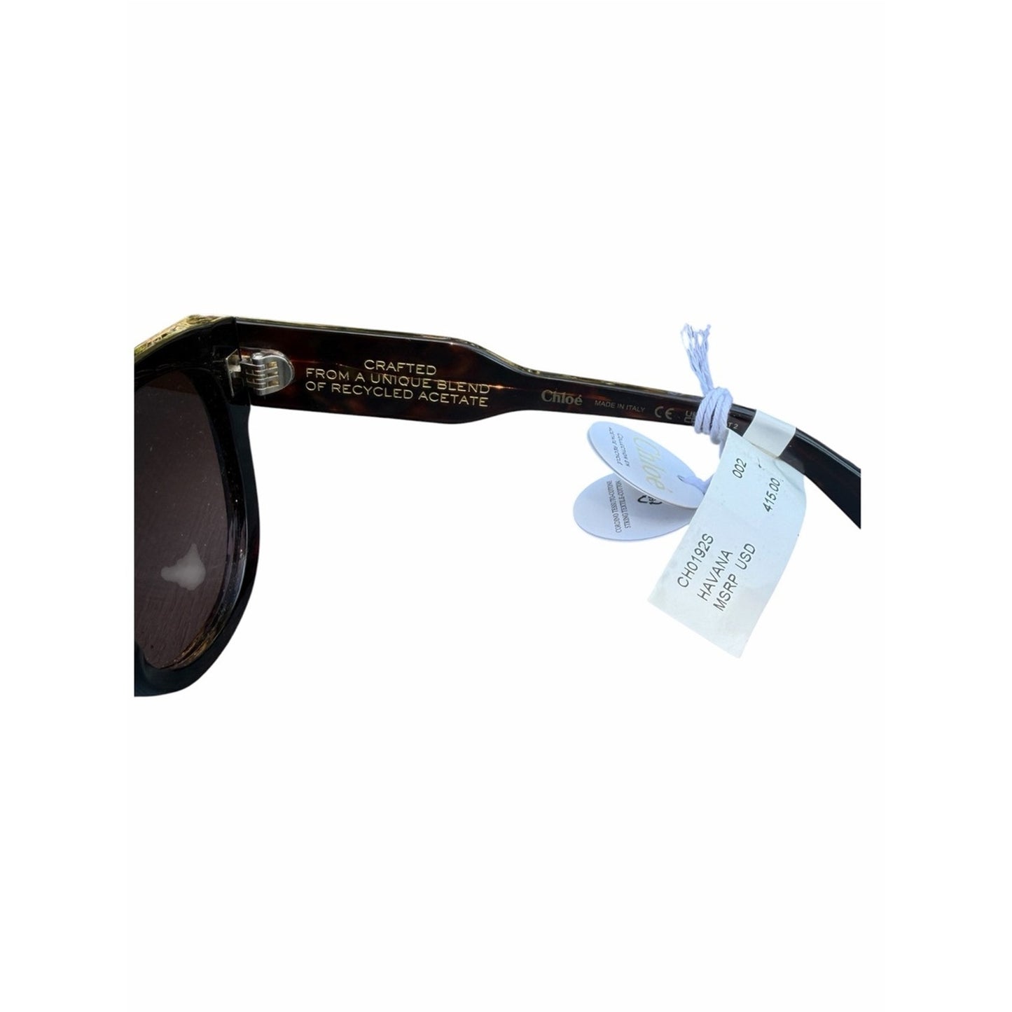 NWT Chloé CH0192S Havana 002 Cat Eye Sunglasses 55□18-145 MSRP $415