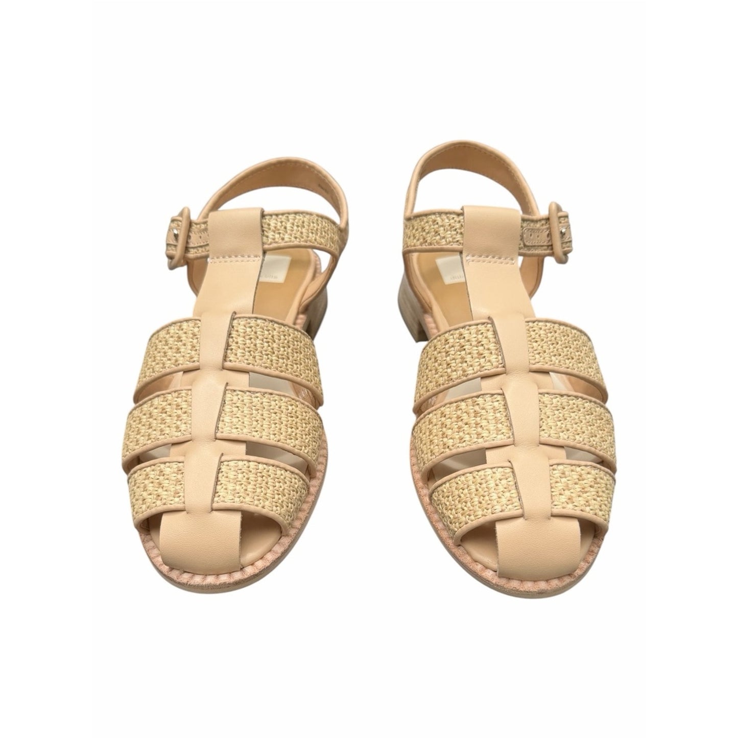 Dolce Vita Hollis Raffia Fisherman Sandals Coastal Chic NIB 8.5