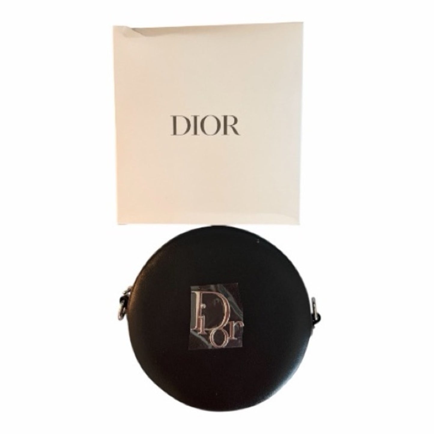 Christian Dior Beauty Mini Round Crossbody Chain Bag Black NIB