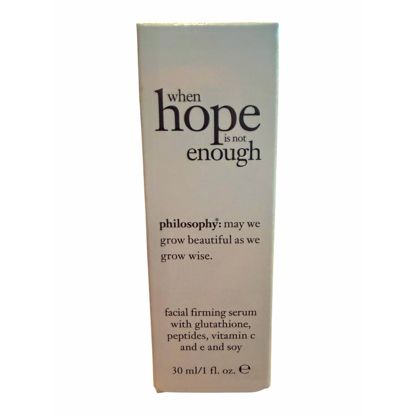 Philosophy When Hope Is Not Enough Serum 1 oz Full Size NIB Firming Vitamin C