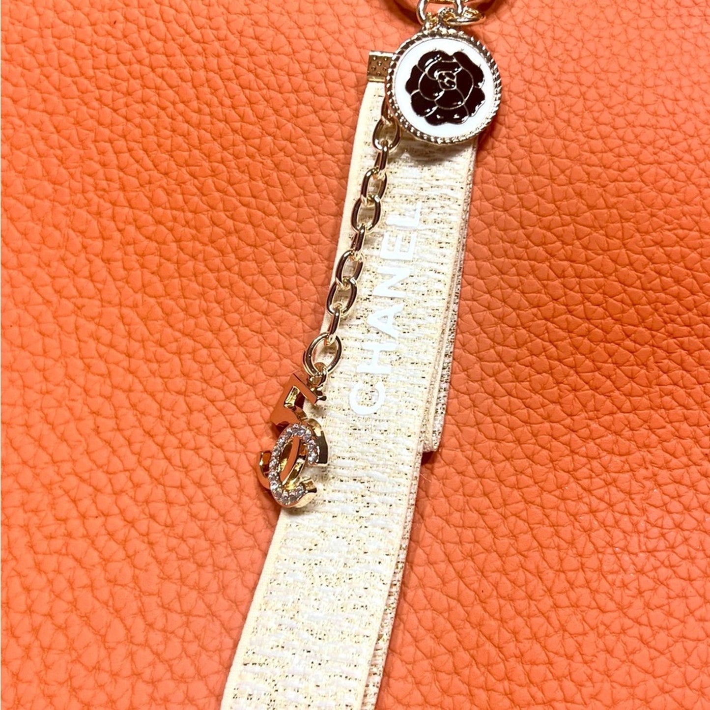 CHANEL Cream and Gold Key Holder 50th Anniversary - Bag Charm NIB