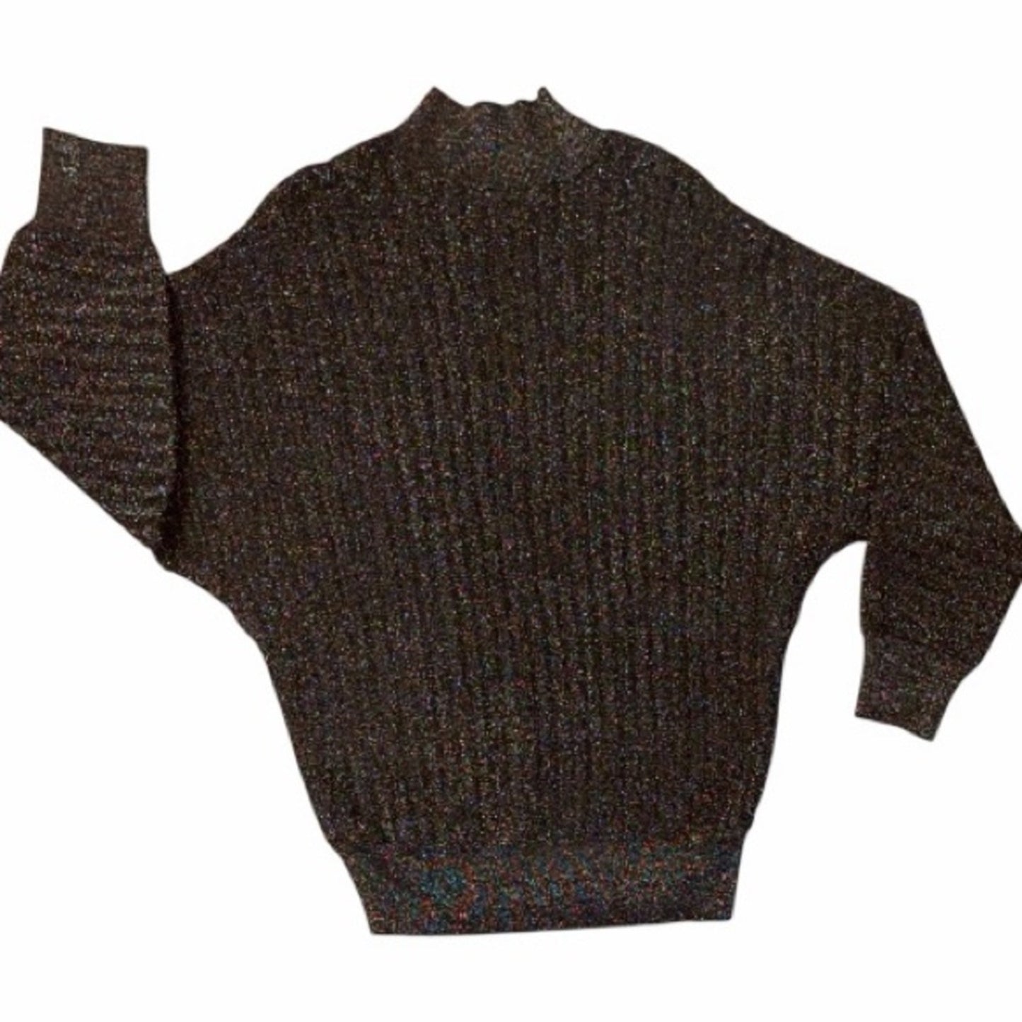 Elie Tahari Black Sparkle Turtleneck Sweater Size L  NWT