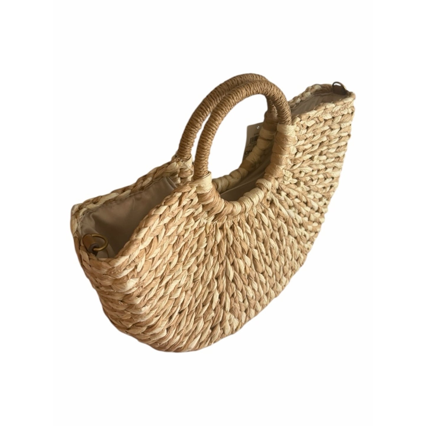Straw Woven Tote Bag Top Handle + Crossbody Summer Beach Resort Bag NWT