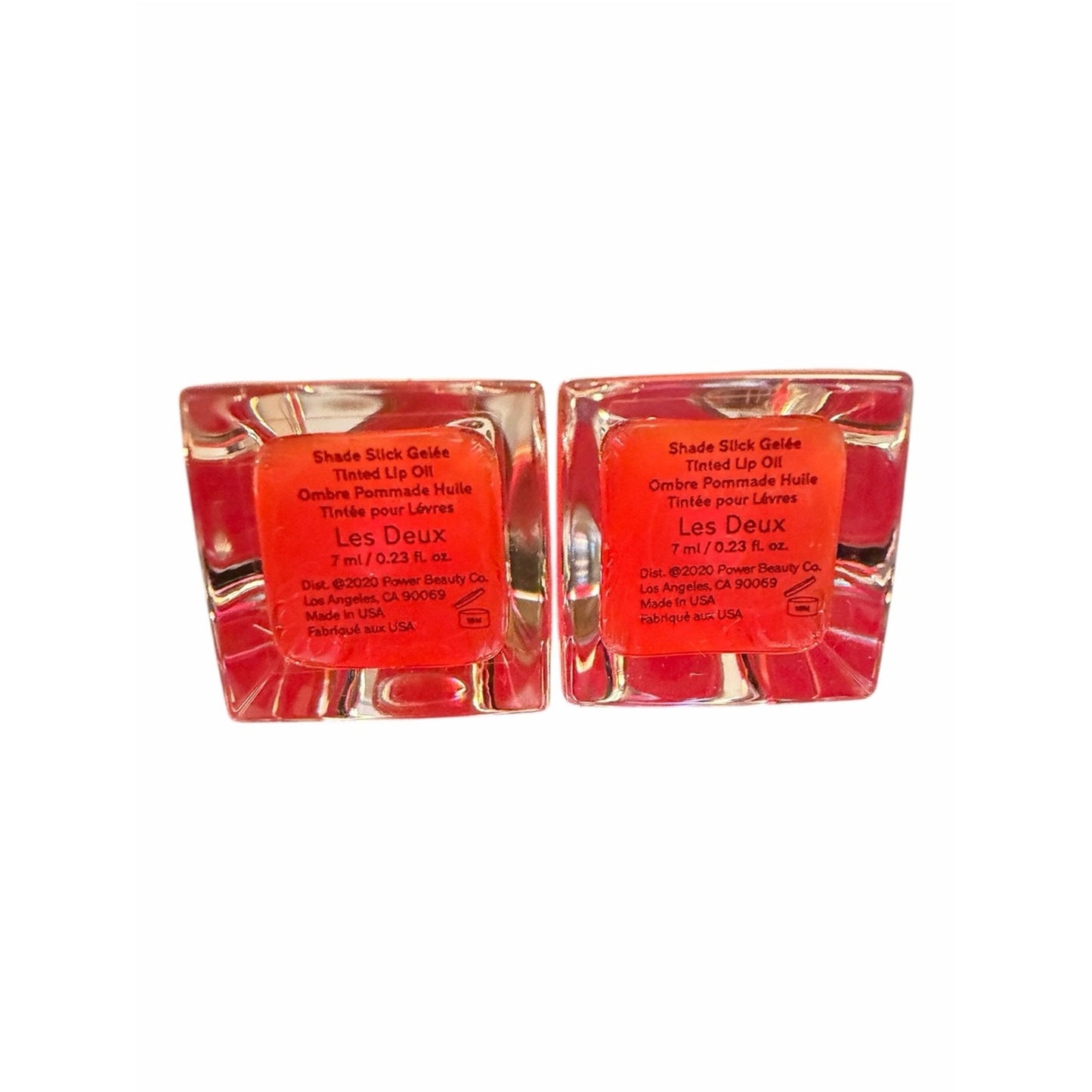 MERIT Shade Slick Gelée Lip Oil Set of 2 Les Deux Full Size NIB