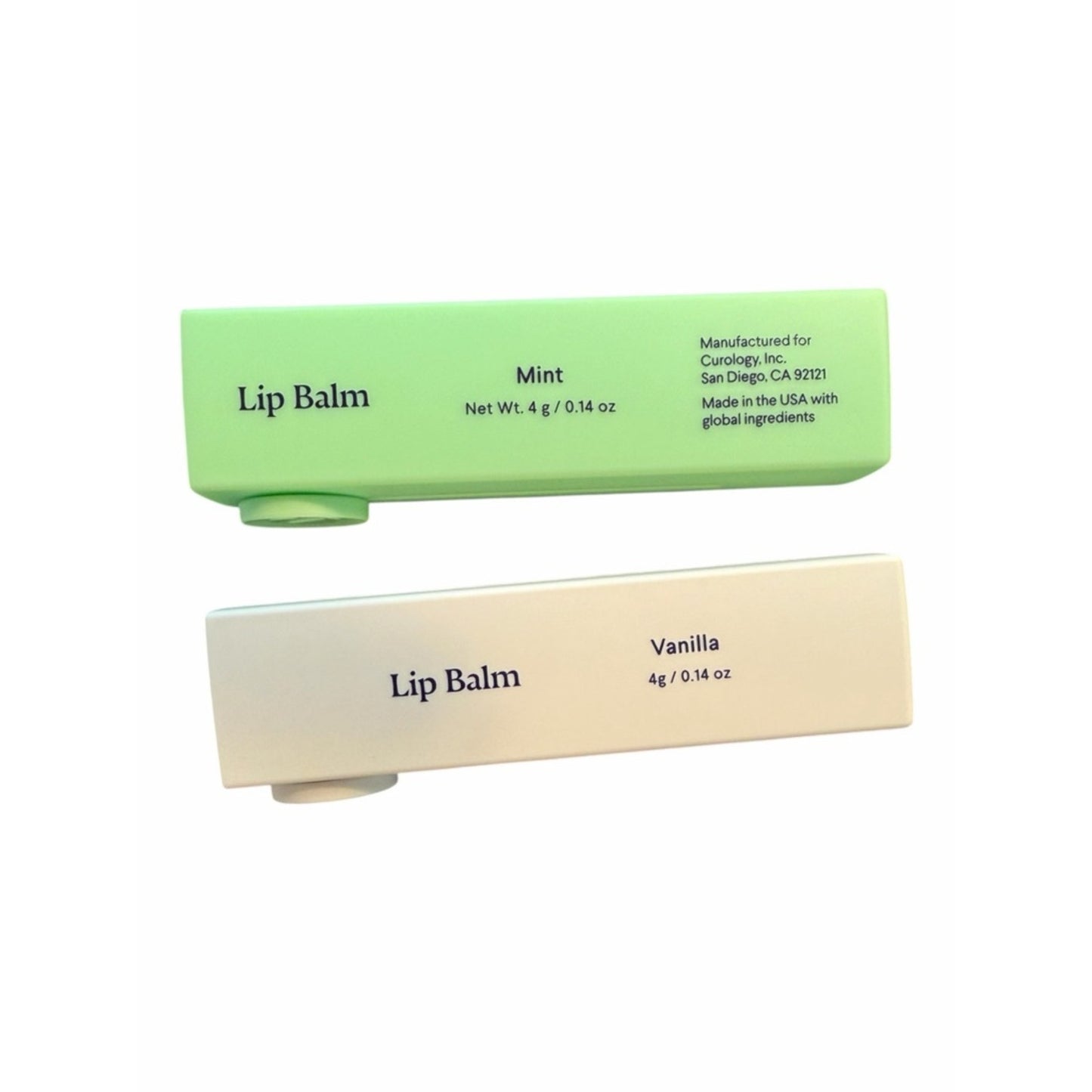 Curology Lip Balm Duo Vanilla Plus Mint Set Vegan Hydrating Skincare NEW