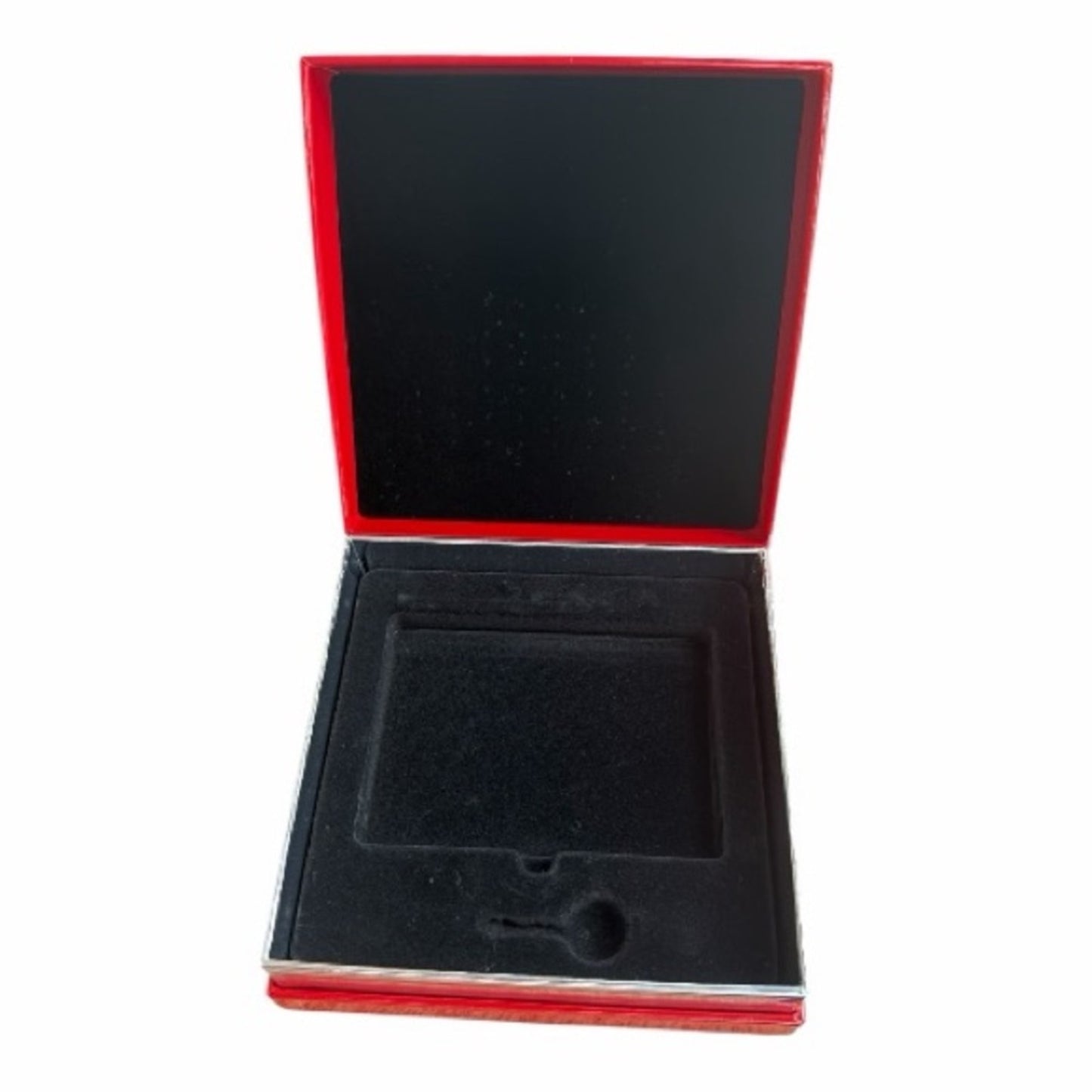 Christian Louboutin Red & Silver Studded Case & Key NWB