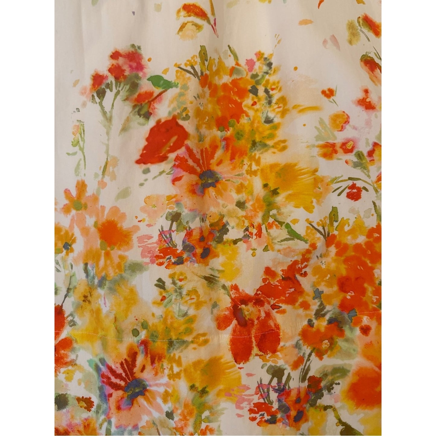 Derek Lam 10 Crosby NWT White Papaya Multi Floral Cotton Maxi Dress Size 8