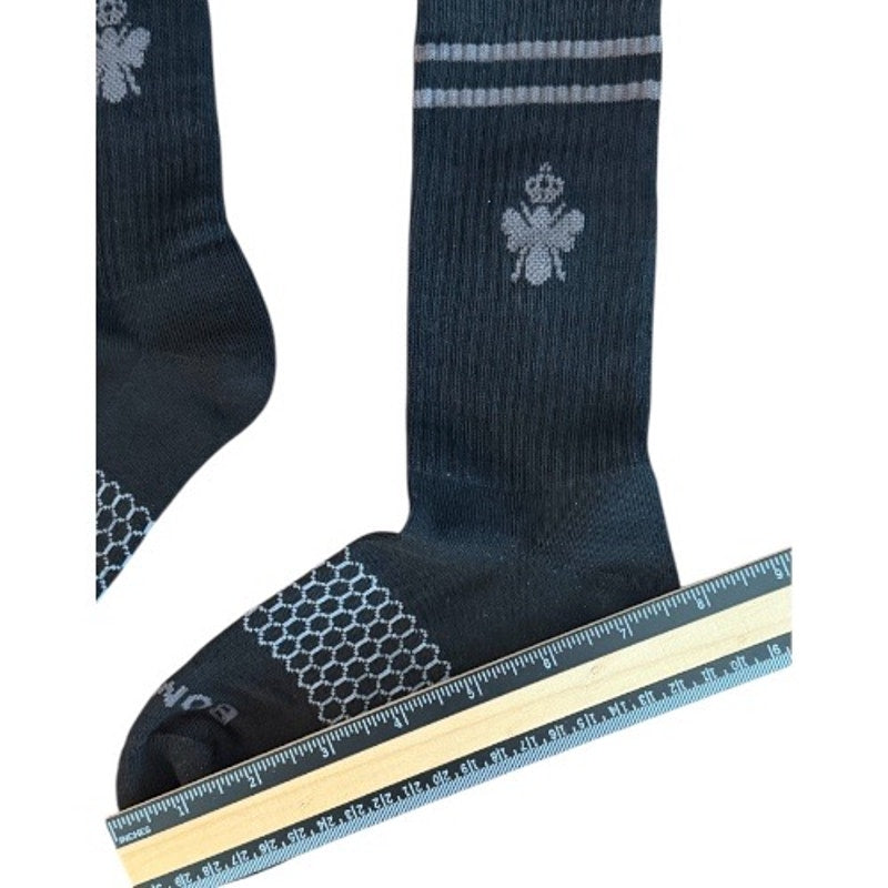 Bombas Black Calf Socks MED Unisex  -3 PAIR -Women's- Size 7.5-9.5. Men’s Size 6-9
