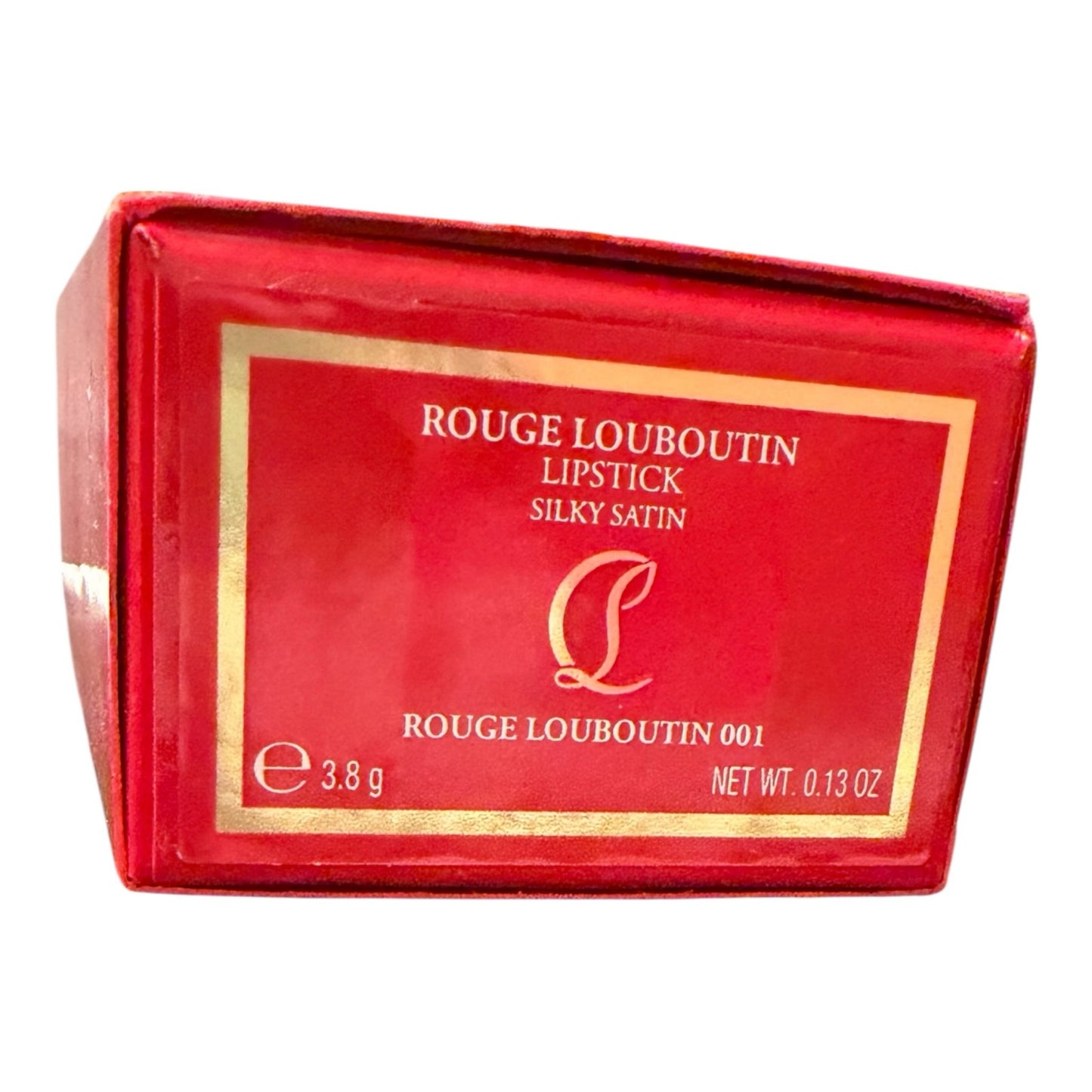 Copied - Christian Louboutin Rouge Lipstick “Silky Satin 001” In The Refillable Collector Gold Case NIB