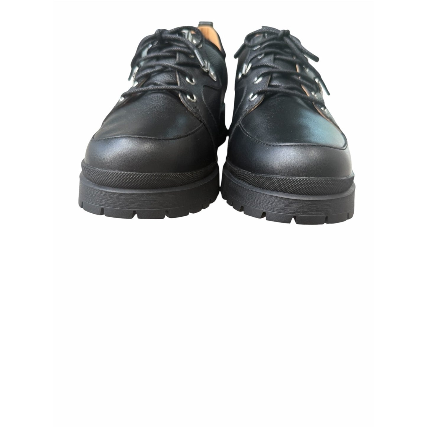 Paolo Rielo-L Black Leather Lug Sole Oxfords NIB Women’s 9M