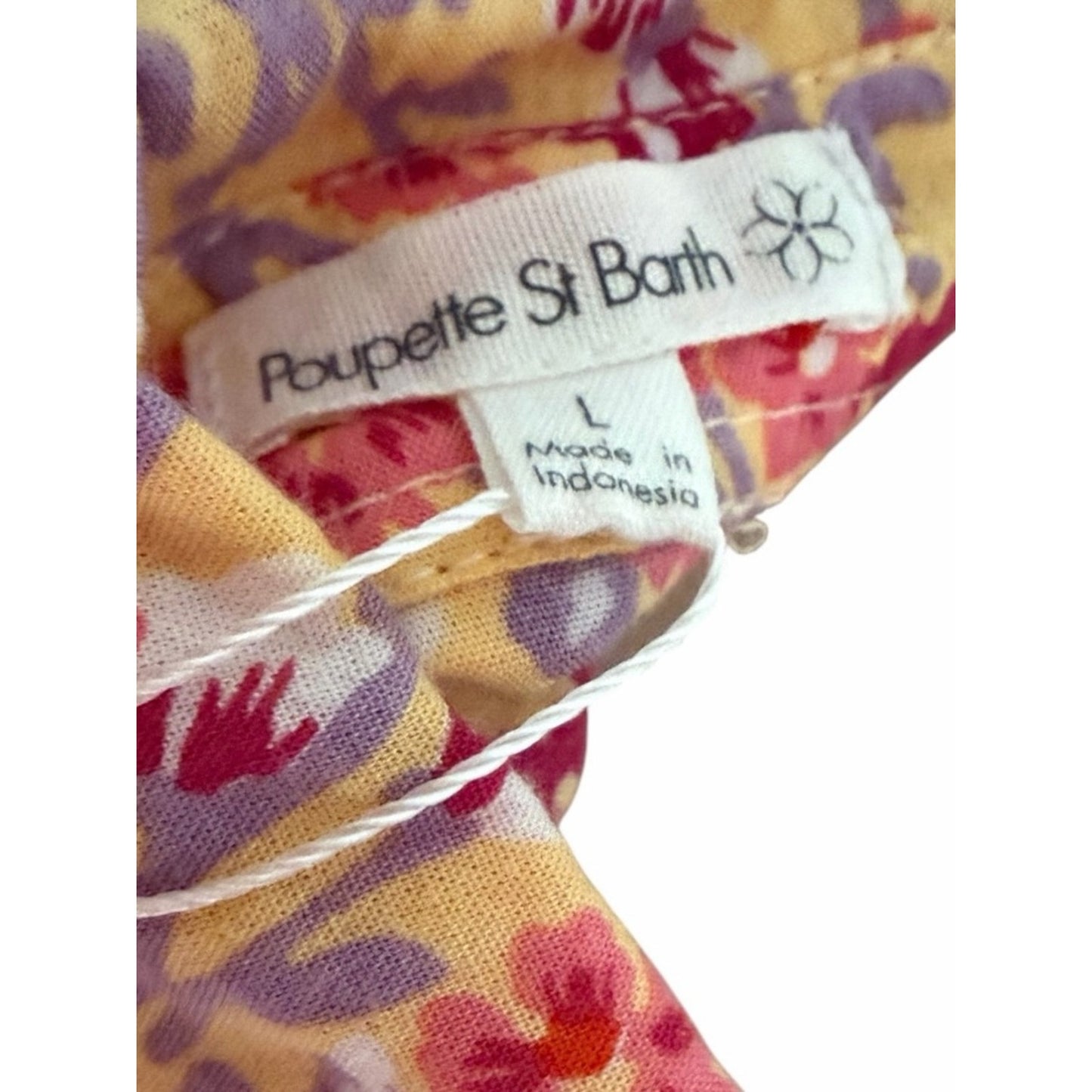 Poupette St Barth Margo Lace Mini Dress Purple Daffodil Floral Size L NWT