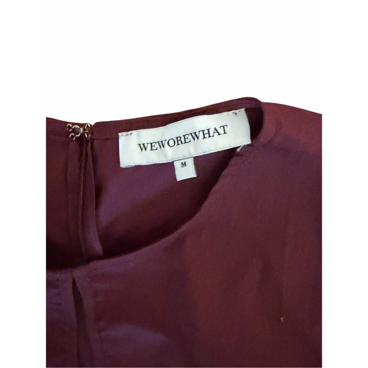 WeWoreWhat Wine Color Cotton Poplin Maxi Dress M Fit & Flare NWT