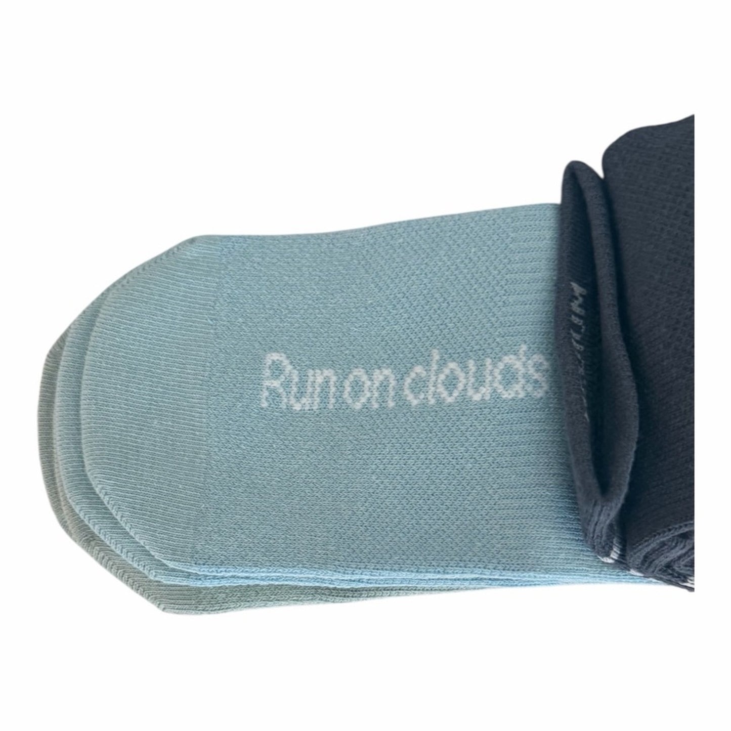 On Running Women’s Logo Sock Mid 3 Pack Sage - Aqua & Slate Size M 9–11.5 NWT