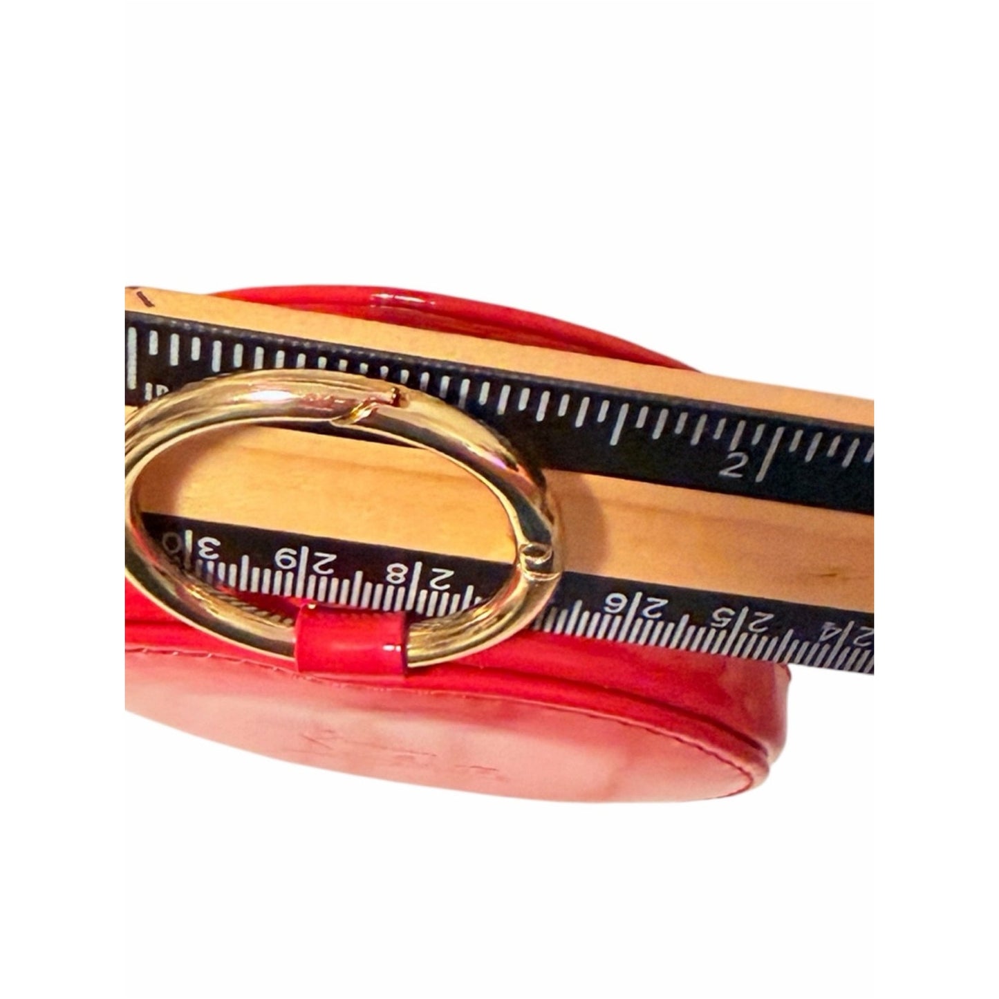 NEW Christian Louboutin Patent Red Keychain & Compact Holder Bag Charm