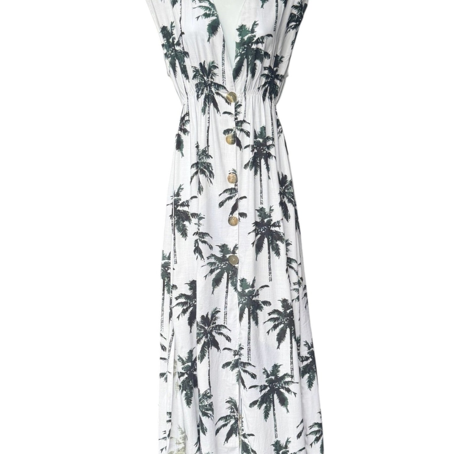 Tiare Hawaii NWT Palm Print Maxi Dress S/M/L- Resort Vacation