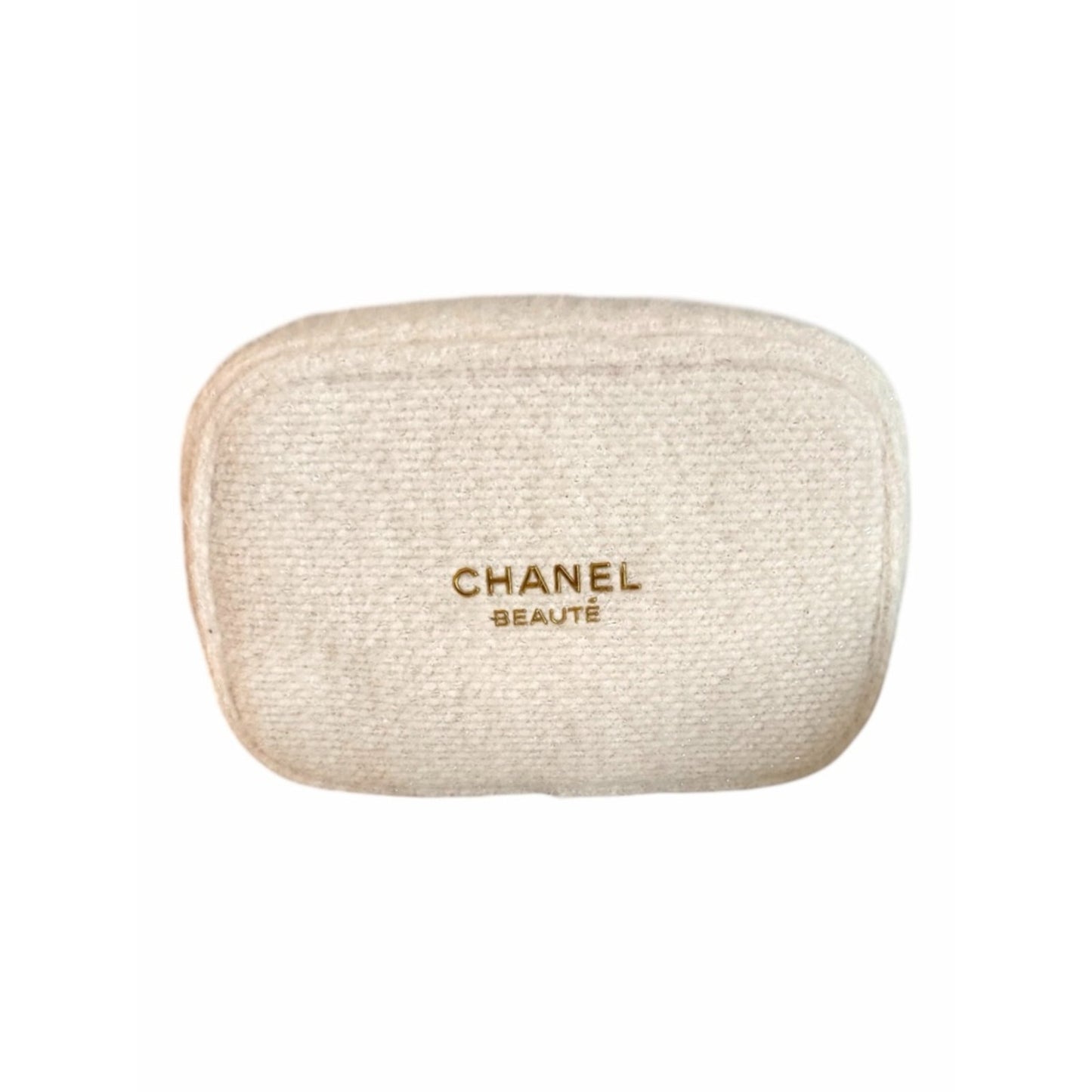 Chanel Beauté Tweed Cosmetic Bag w/ Box + No.5 Sample NWOT Giftable Luxury Pouch