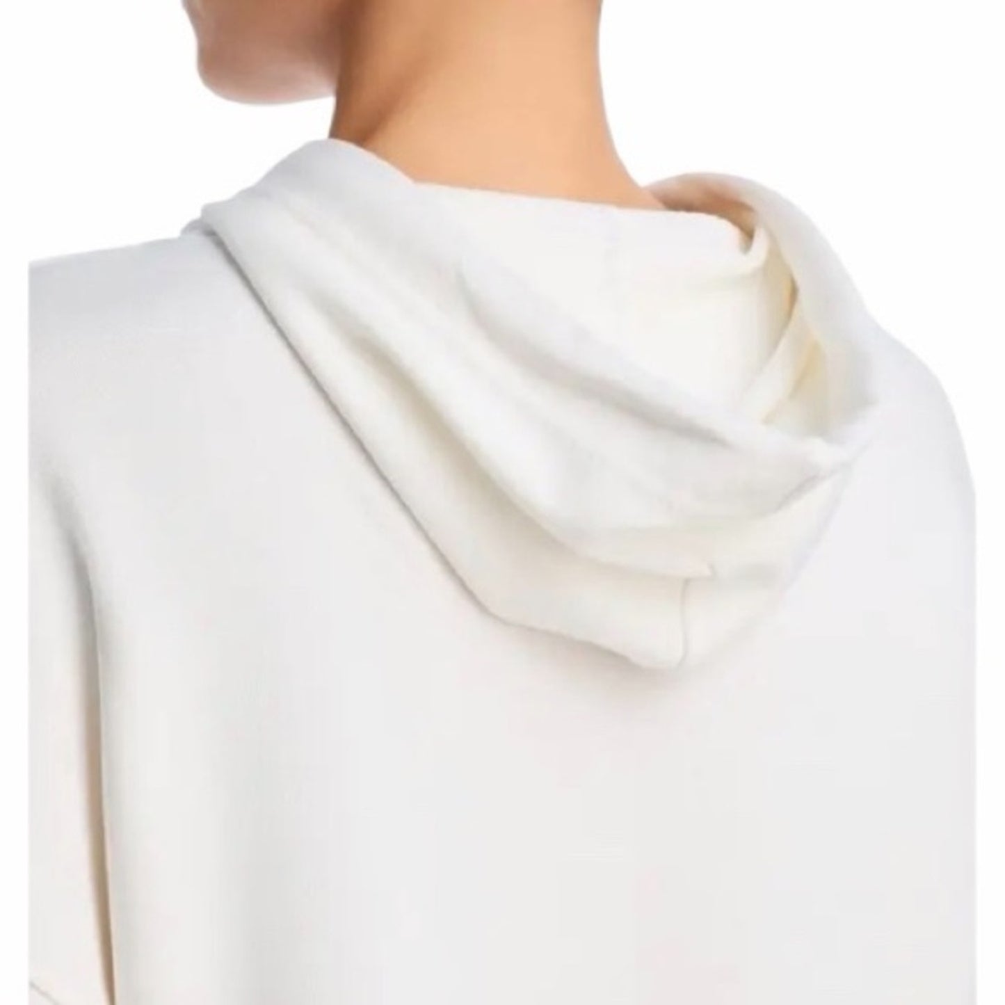 Joshua Sanders White Hoodie with Pink Smiley Face