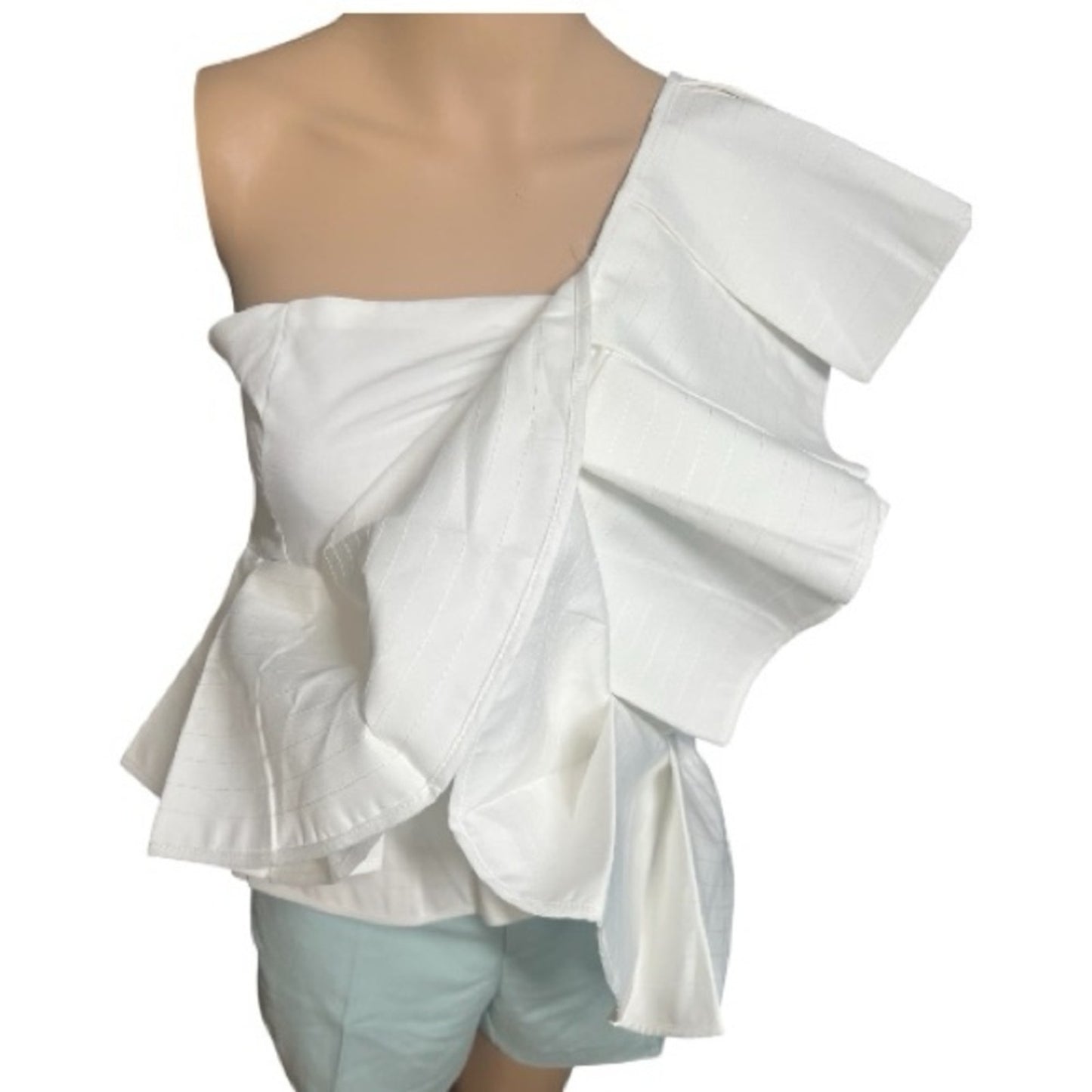 Revolve Ruffled One-Shoulder Top by Style Keepers City Ruffle Top Sz Small