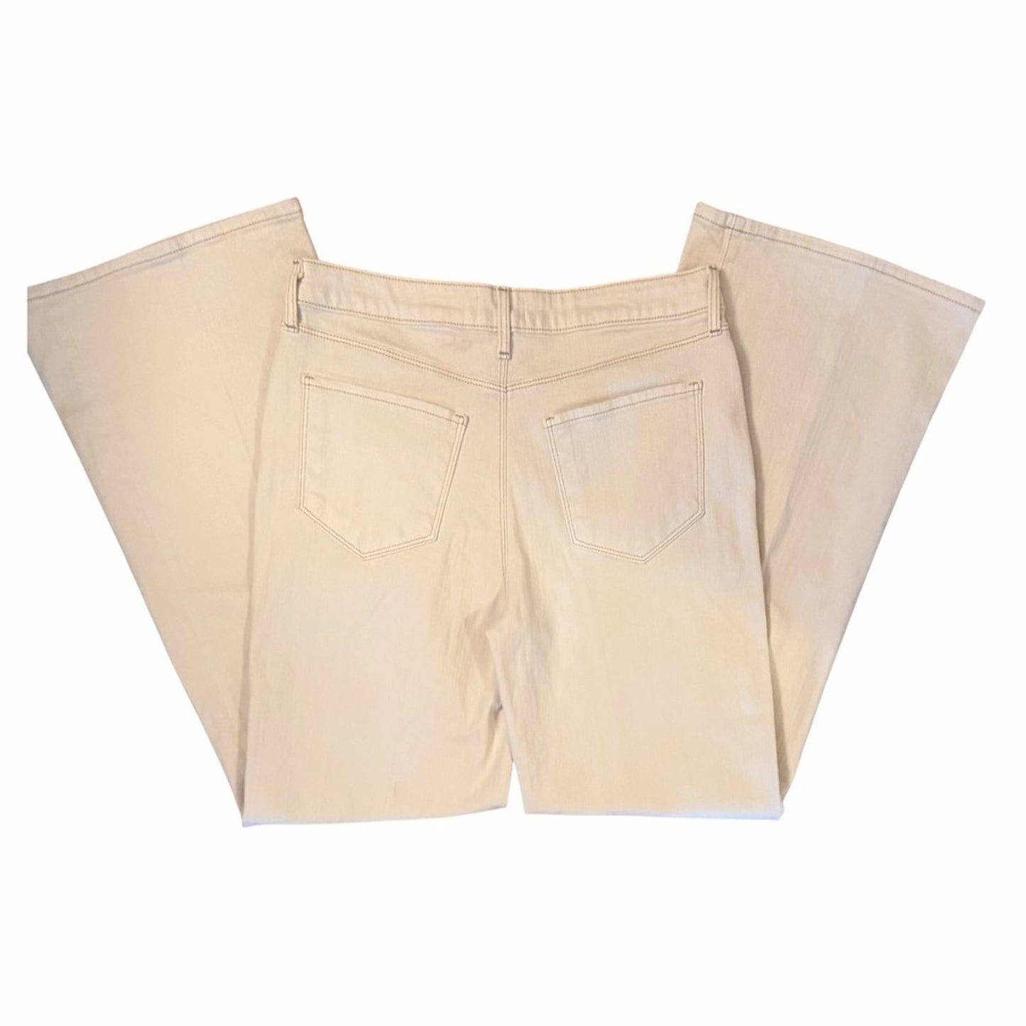L’AGENCE Alicent Wide Leg Jeans Macadamia NWT Size 28 Quiet Luxury