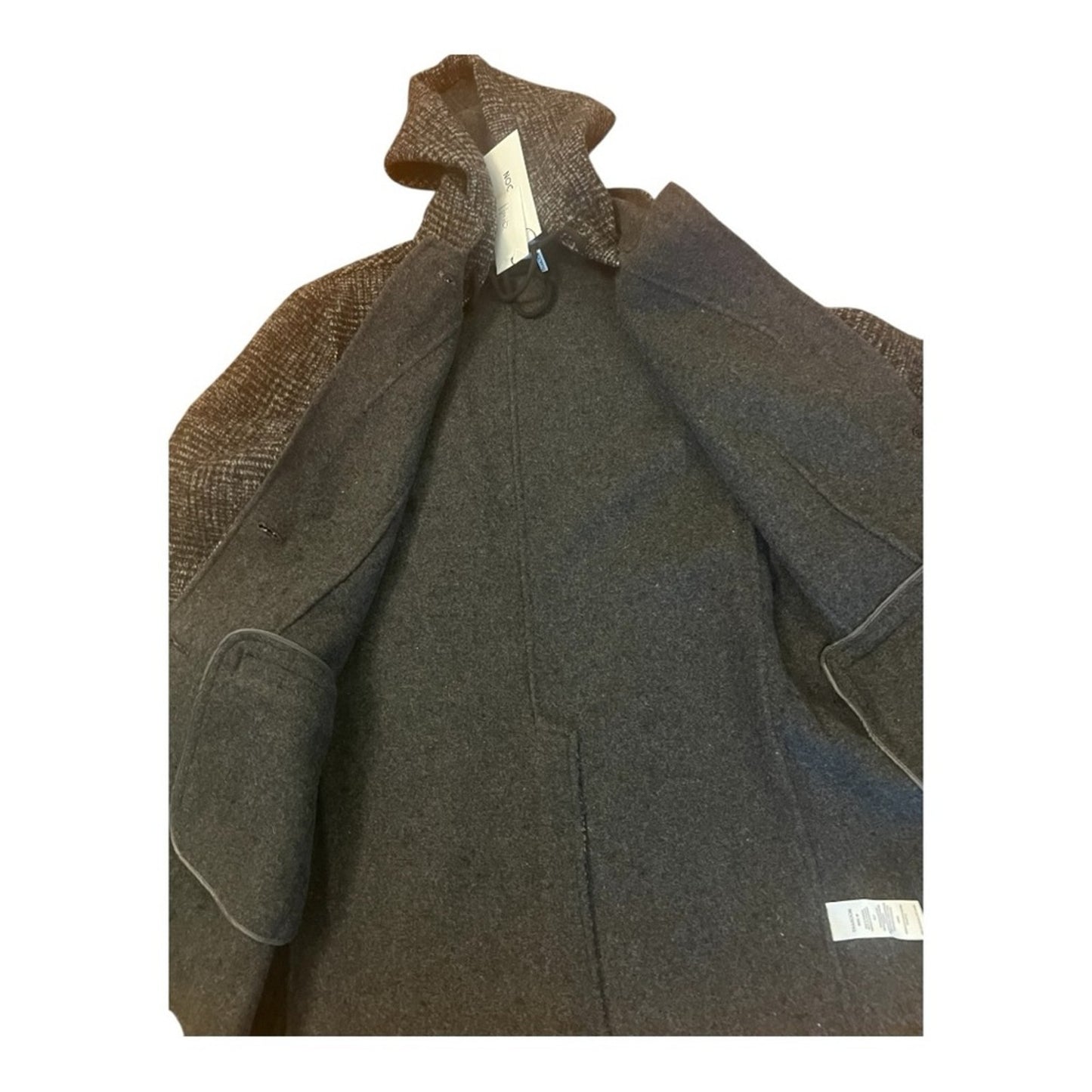 THAKOON Hooded Tweed Coat Blazer Gray Women’s New