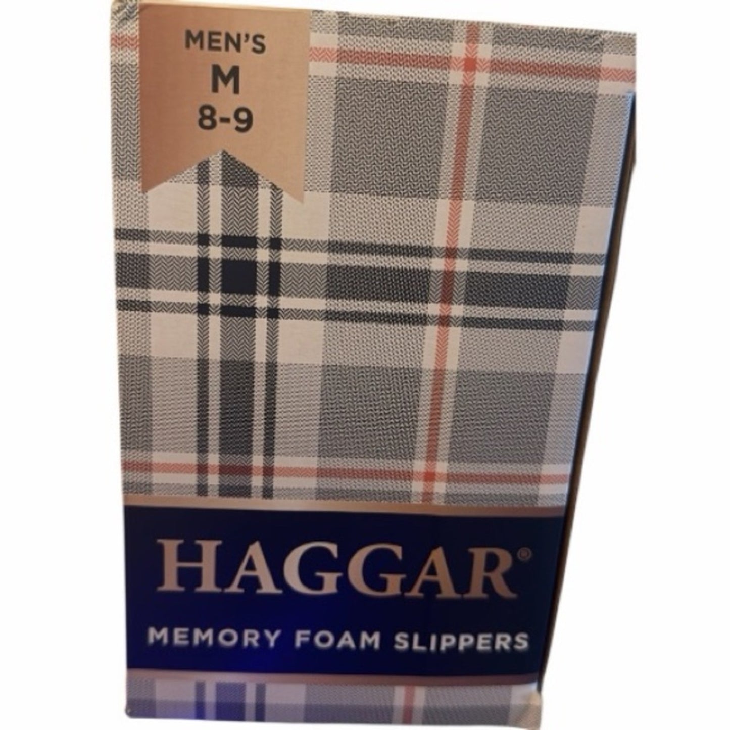 Haggar Men’s Memory Foam Chukka Slippers Tan Microsuede Size 8–9 NIB