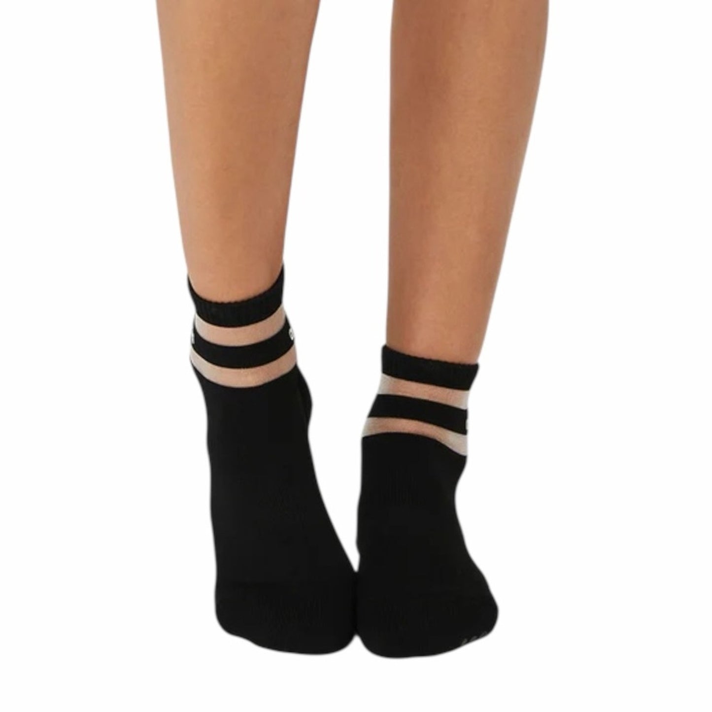 ALO Yoga Black Women's Pulse Grip Athletic Socks Size S/M New