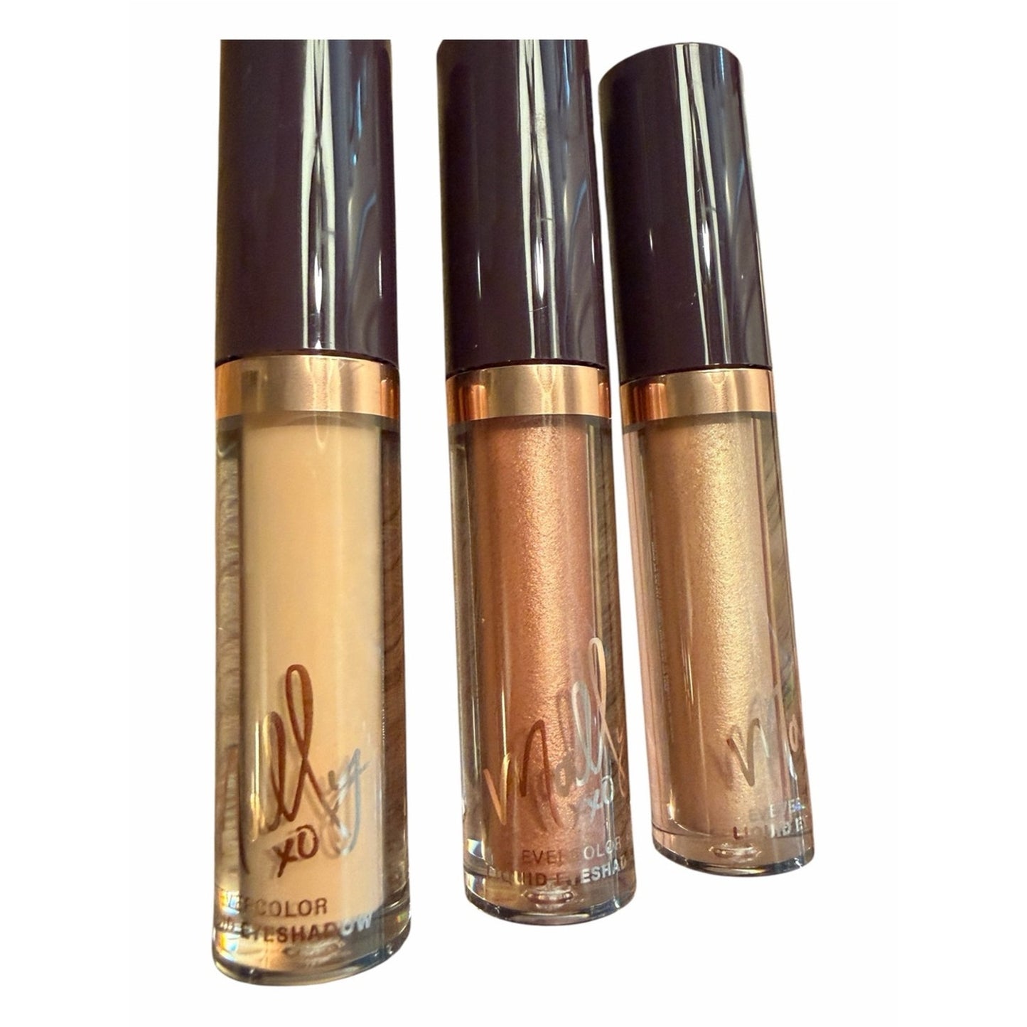 Mally Eye Kit Liquid Eyeshadow Trio + Eyeliner Mink + Brush Set NIB